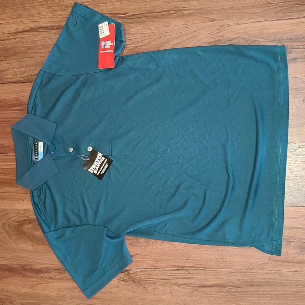 PGA Airflux green golf shirt